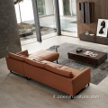 Moderni mobili ristorante soggiorno divano in pelle